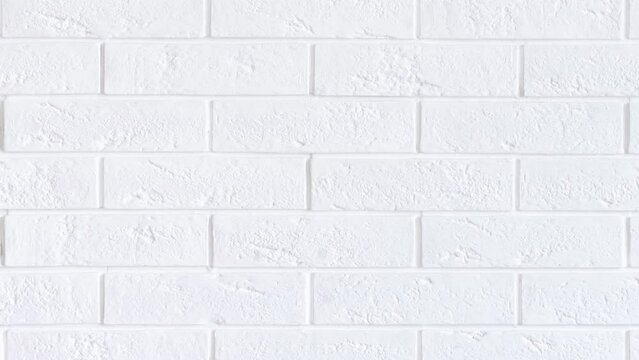 Modern white brick wall texture for background
