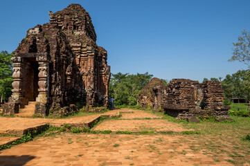 Fototapeta na wymiar Temples of My Son in central Vietnam