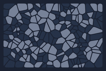 Modern dark blue polygonal shapes elements background design. Abstract Voronoi diagram mesh pattern illustration