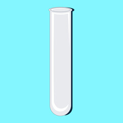 Illustration vector graphic of glass test tube, perfect for science, laboratory, chemistry, etc.