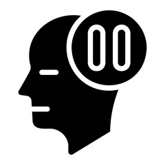 Expressionless glyph icon