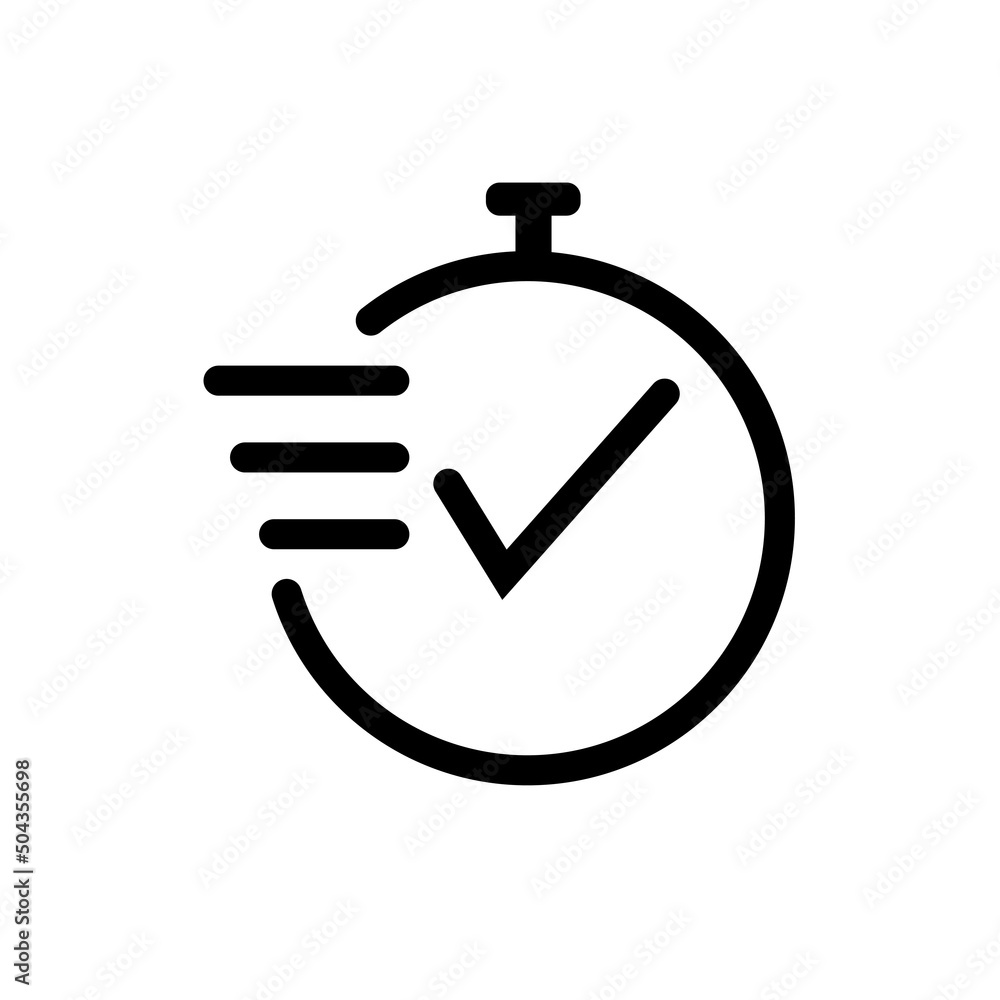 Poster time icon design. task time icon in modern outline style design. vector illustration. vector illustr