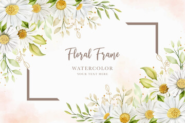 hand drawn daisy floral background design