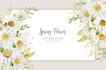 hand drawn daisy floral background design
