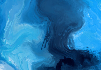 Elegant banner template design with blue paint.