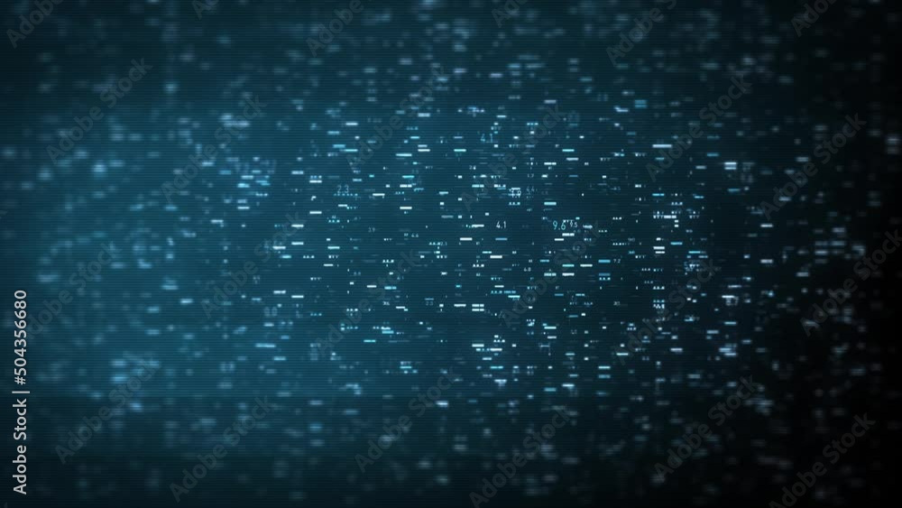 Poster big data digital business hitech background/ 4k animation of an abstract wallpaper big data business