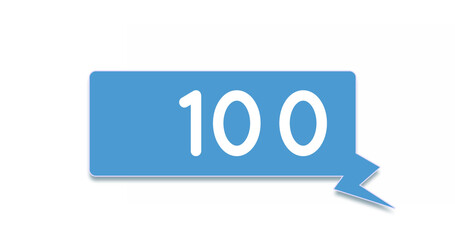 Blue chat box with increasing numbers 4k