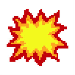 Fototapeta na wymiar Explosion with pixel art. Vector illustration.