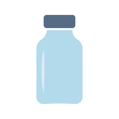 Insulin dose bottle icon, isolated, black on the white background.