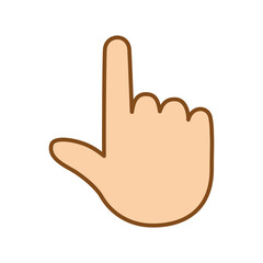 Hand touch, tap or click icon. Hand pointer. Vector illustration