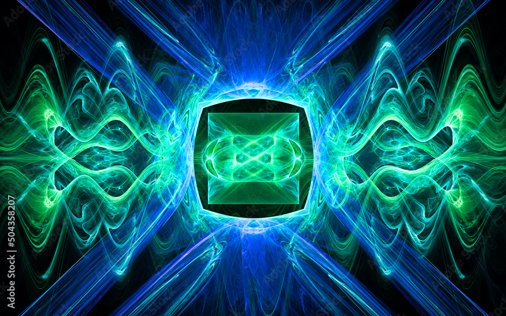Aufkleber digital illustration abstract image generated fractal background image wallpaper pattern of various 