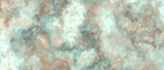 Abstract marble background in turquoise and brown colors. Texture illustration