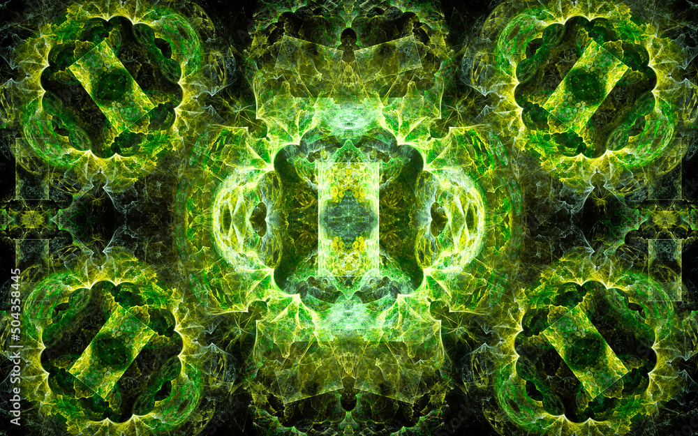 Poster digital illustration abstract image generated fractal background image wallpaper pattern of various 
