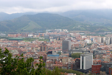 View of Bilbao from a mountain