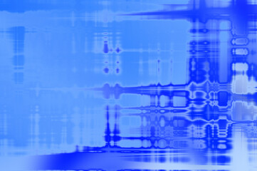 Abstract background. Geometrical elements on aged grunge texture. Graphic illustration with different color patterns.