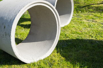 White concrete rings for well construction