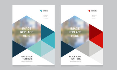 Cover design for annual report and business catalog, magazine, flyer or booklet. Brochure template layout. A4 cover vector EPS-10