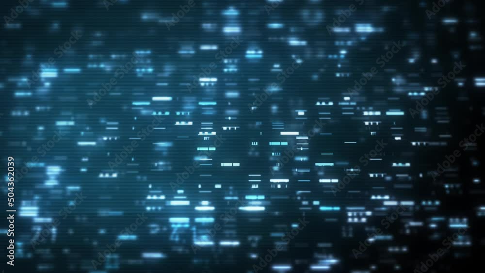 Poster big data digital business hitech background/ 4k animation of an abstract wallpaper big data business