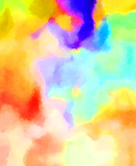 Watercolor painted background. Abstract Illustration wallpaper. Brush stroked painting. 2D Illustration.