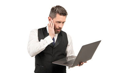 programmer man use pc. entrepreneur. agile business. professional network administrator