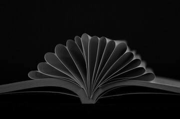 Libro abierto con forma de flor