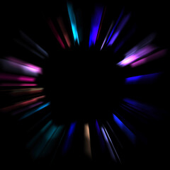 Cool background of vivid and vibrant light flares. Colorful glossy lights display with burst effect. Sparkling multicolored background.