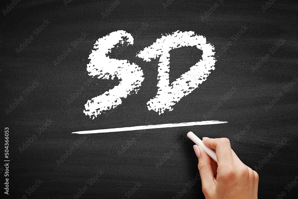 Poster sd - secure digital is a proprietary non-volatile memory card format, acronym text on blackboard