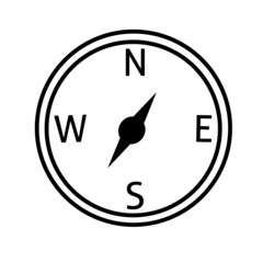 compass icon vector with simple design