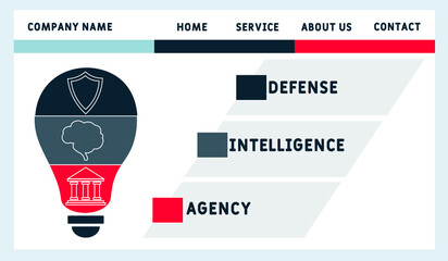 Fototapeta na wymiar DIA - Defense Intelligence Agency acronym. business concept background. vector illustration concept with keywords and icons. lettering illustration with icons for web banner, flyer, landing pag