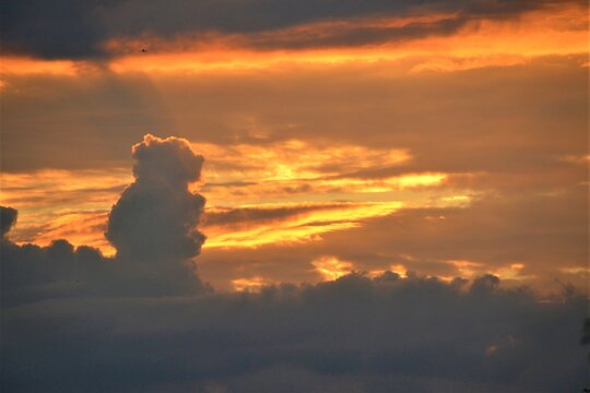 sunset in clouds 