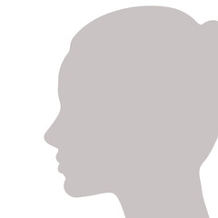Woman silhouette, avatar profile or icon. Vector illustration