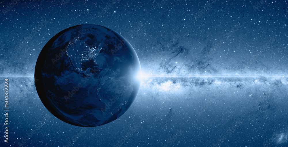Aufkleber The Earth from space milky way in the background 