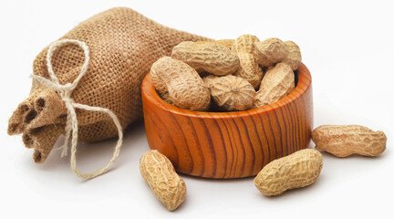 Fresh Peanuts in sack