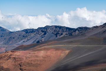 traversing haleakala crater along sliding sands trail