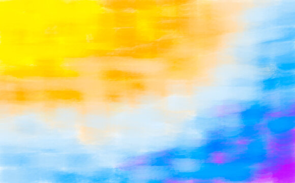 yellow, blue and purple abstract watercolor texture
