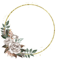 Rose watercolor frame, roses frame
