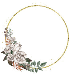 Rose watercolor frame, roses frame