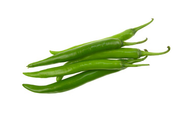 chili peppers for cooking isolated on white background