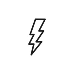 Sign and symbols concept. Outline illustrations and editable strokes. Suitable for stores, books, articles etc. Vector line icon of flash or lightning