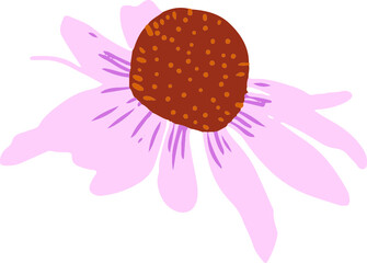 Lilac single flower simple illustration