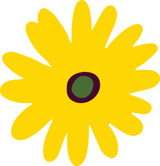 sunflower illustration single flower