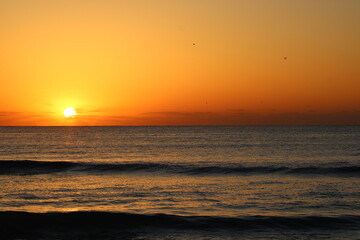 Fototapeta na wymiar April Sunrise at Cocoa Beach Florida