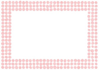 ピンクのドットのフレーム