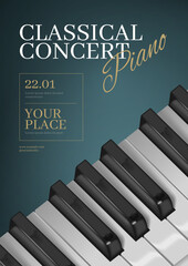 Realistic Music Poster © Macrovector