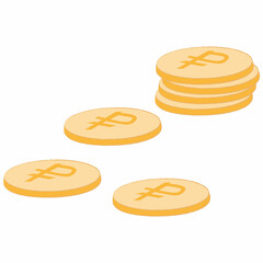 illustration of ruble gold coins