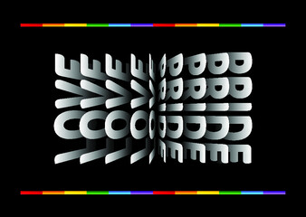 love pride poster grey landscape