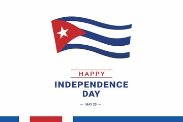 Cuba Independence Day. Vector Illustration. The illustration is suitable for banners, flyers, stickers, cards, etc.