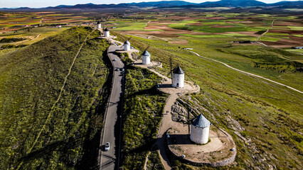 molinos de consuegra vista de dron