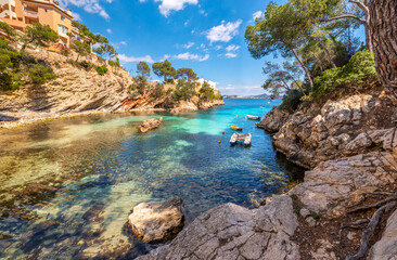 Fototapeta na wymiar Mallorca island, a small beach among the rocks