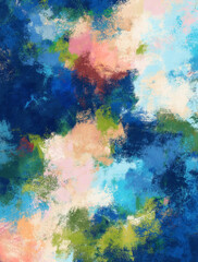 Colourful hand painted background. Versatile artistic image for creative design projects: posters, banners, cards, magazines, book covers, prints and wallpapers.